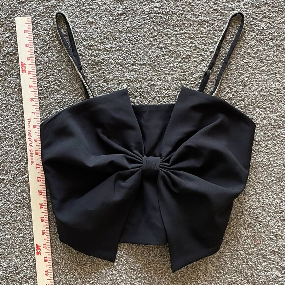Bagatelle Bow Crop Top w/ bedazzled straps - Picture 5 of 6